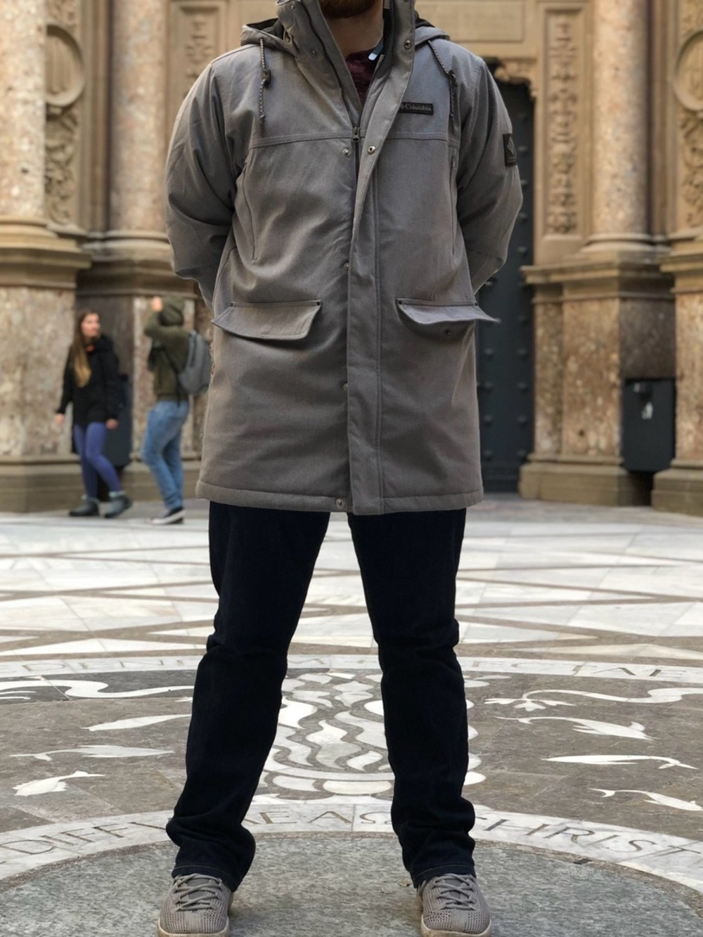Columbia Light Gray Men's Trench Coat